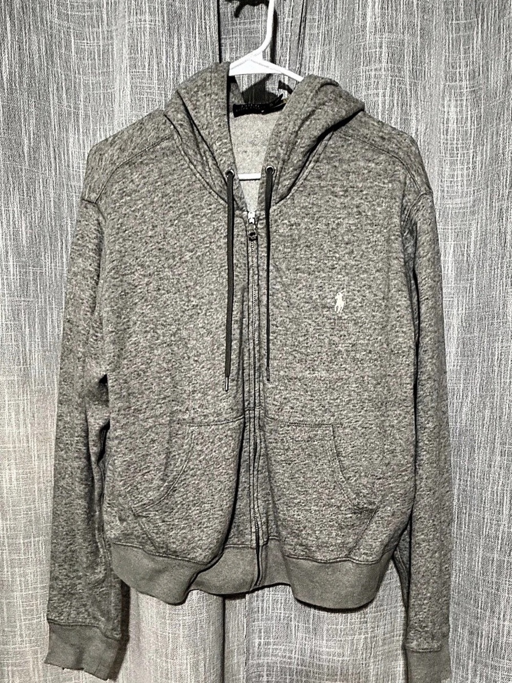 Polo Ralph Lauren Gray Full-Zip Hoodie Size XL